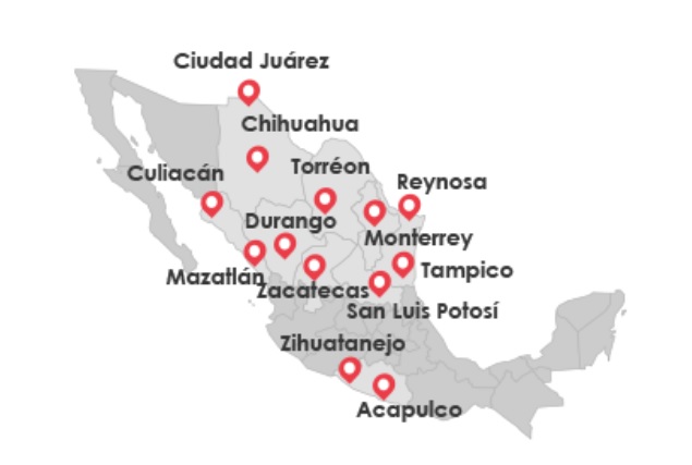 OMA Group's airport locations in Mexico