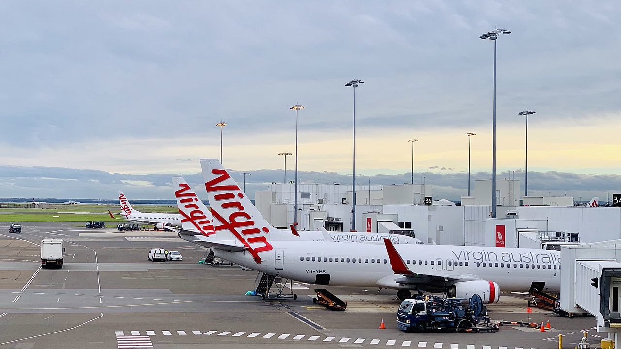 1280px Virgin Australia aircraft at Sydney Airport Virgin Australia Terminal 2