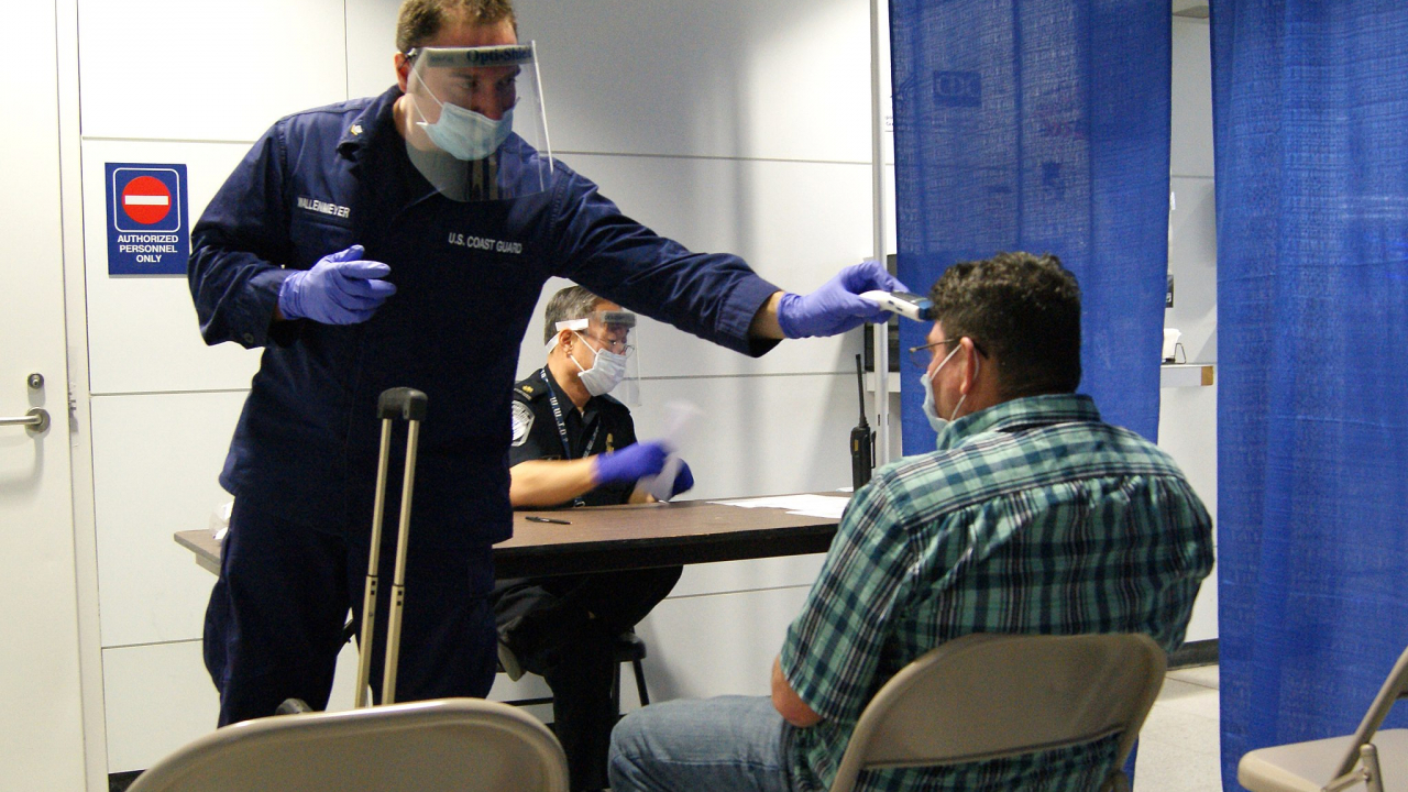 2048px Ebola screening at Chicagos OHare airport